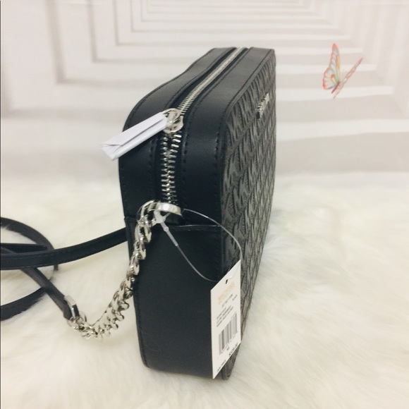 Michael Kors Black debossed leather crossbody bag - Picture 6 of 13